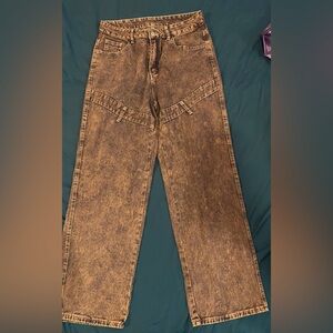 Vintage Style Brown Denim Jeans